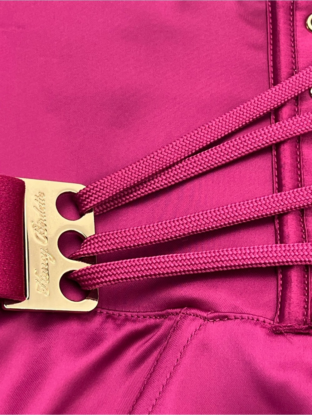 Honey Birdette Chastity Pink Fuchsia High-Waist Pencil Skirt Front Zip Medium - Picture 8 of 14
